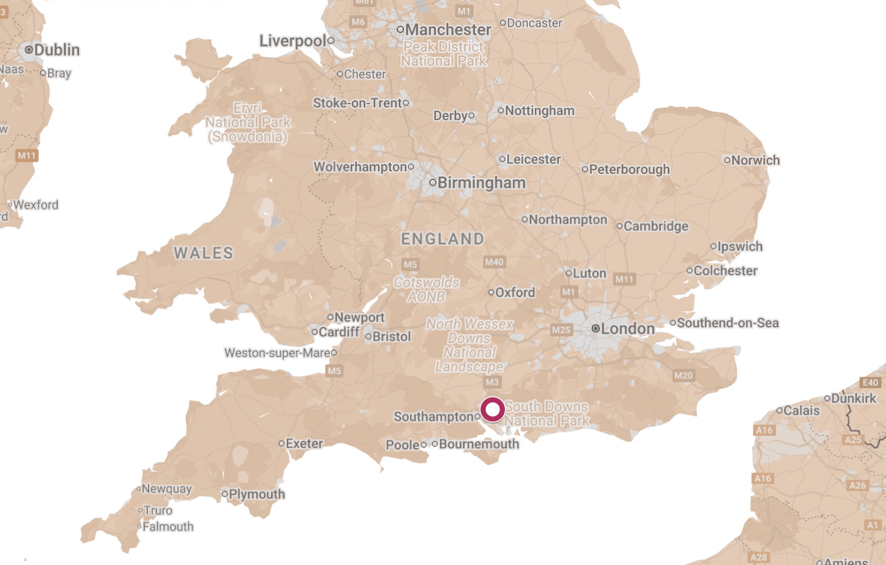 Map of Wintershill Hall Reception Centre.