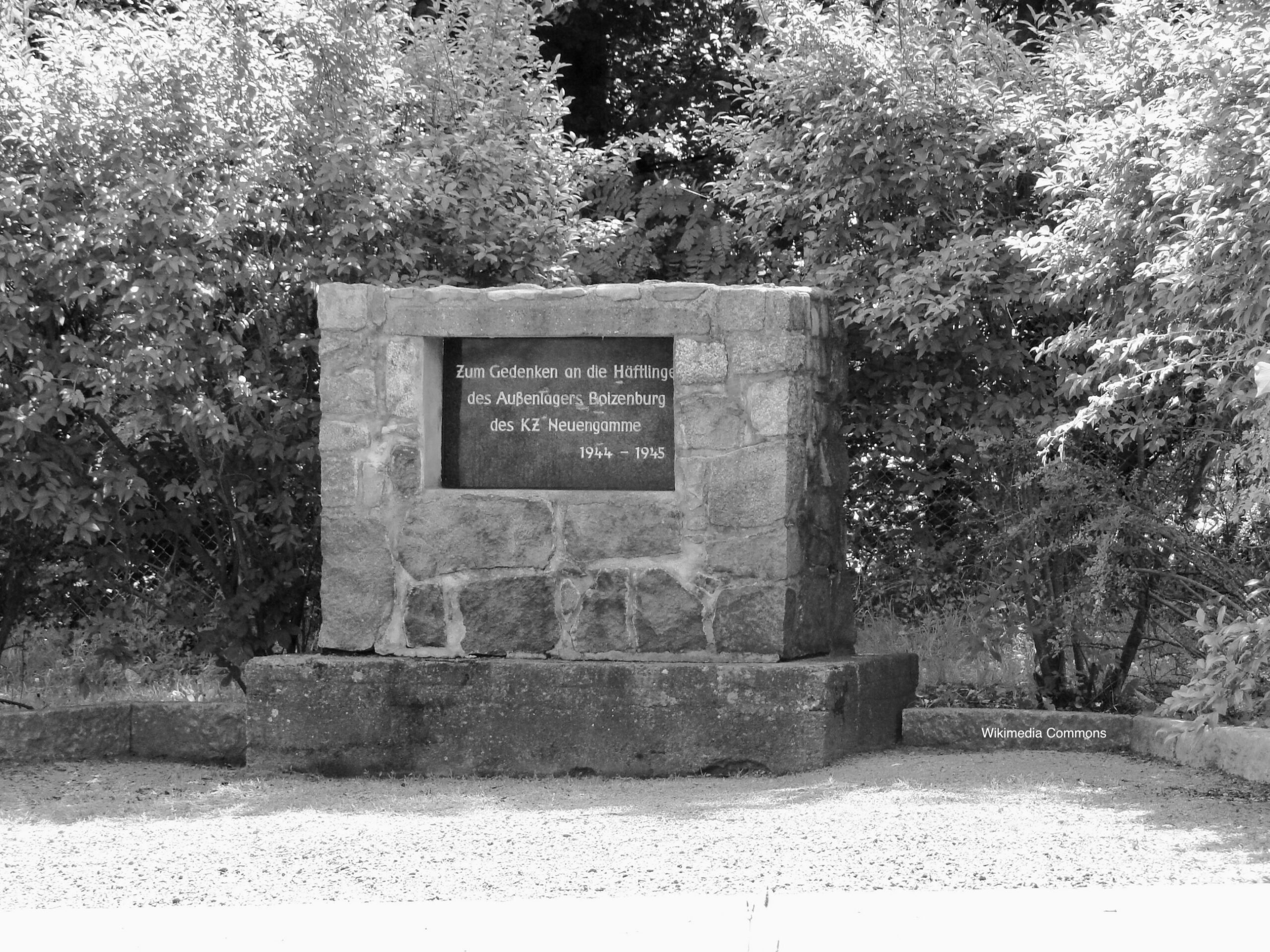 Photograph of the Memorial at the former Boizenburg concentration camp.