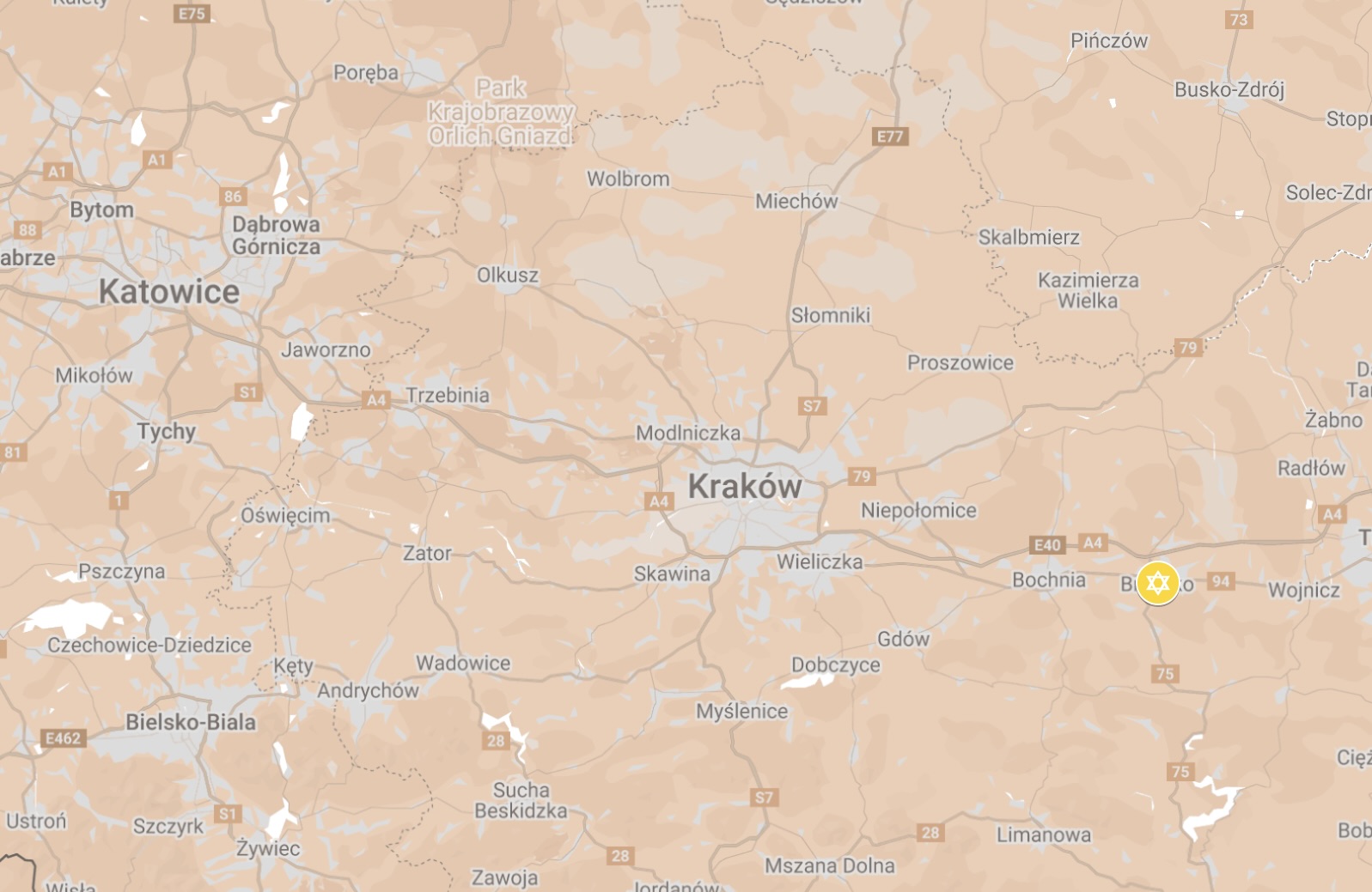 Map of Brzesko Ghetto.