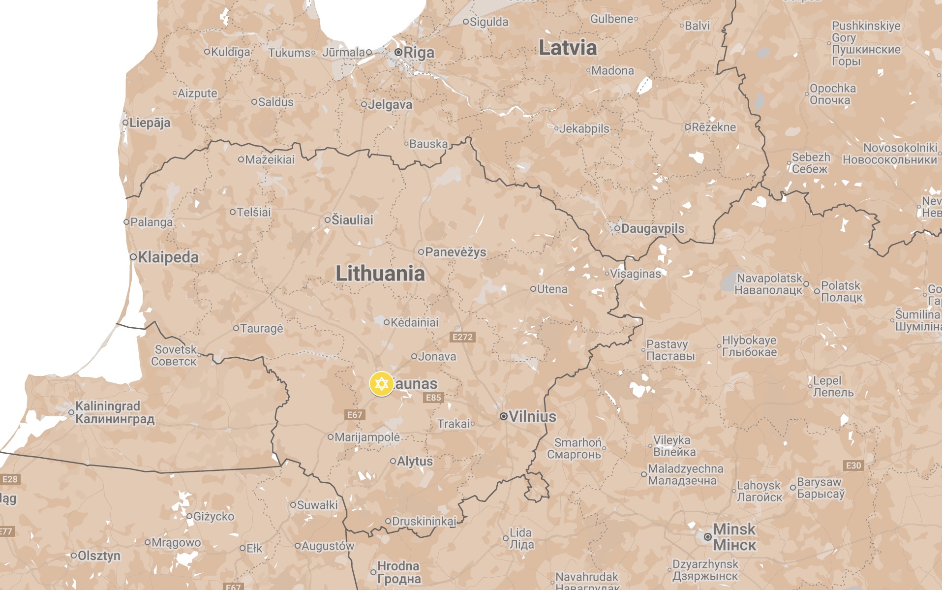 Map of Kovno Ghetto.