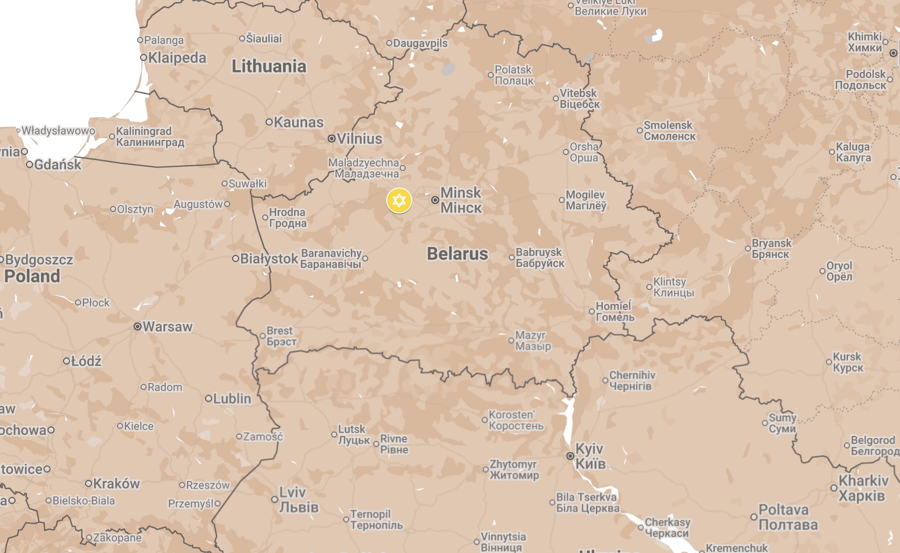 Map of Minsk Ghetto.