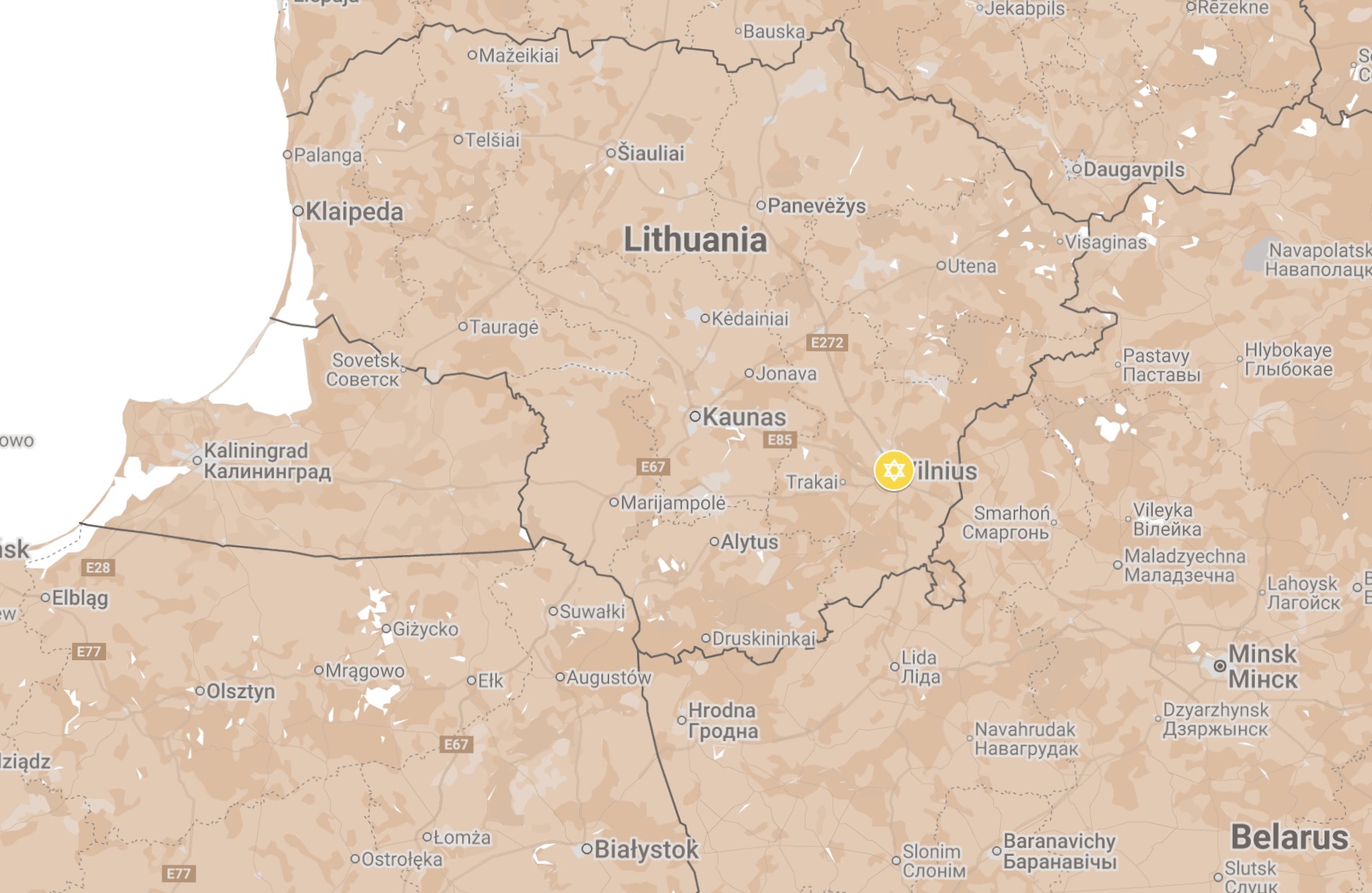 Map of the Vilna Ghetto.