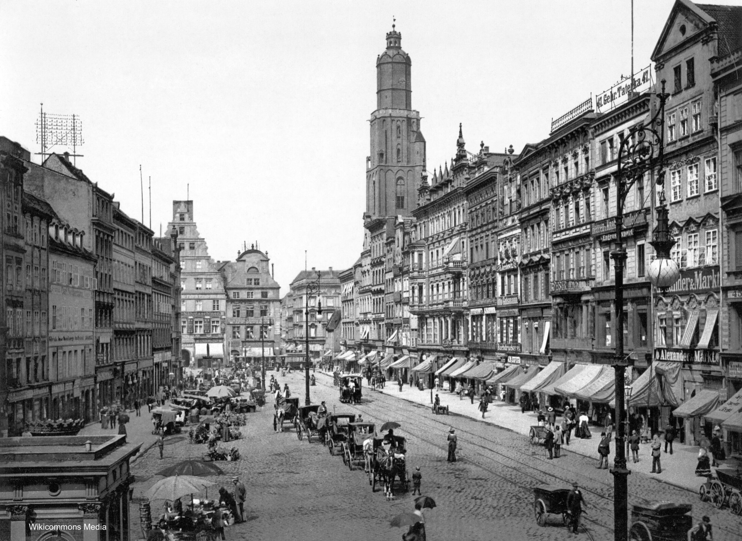 Photograph of Breslau, Germany (now Wroclaw, Poland)Ring Ostseite (1890-1900).