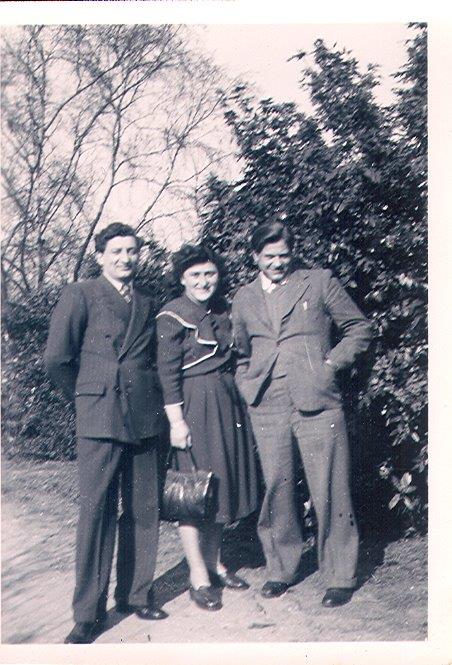Photograph of Jacob Banach, left, with friends.