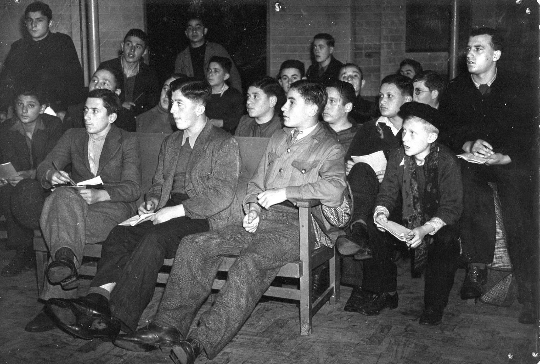 Photograph of Boys in class, Windemere September 1945