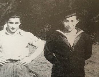 Photograph of David and Moniek Hirszfeld from Poznan. David became an inventor in Israel and Moniek lived in Brighton.