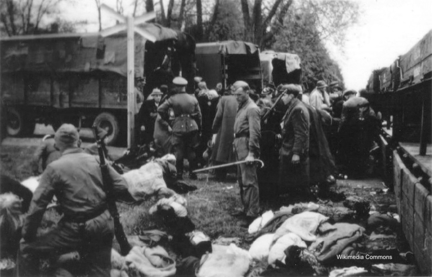 Chełmno extermintion camp 1942. The photograph was taken by an unknown SS officer.
