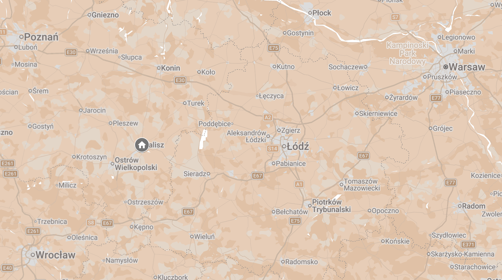 Map of Kalisz
